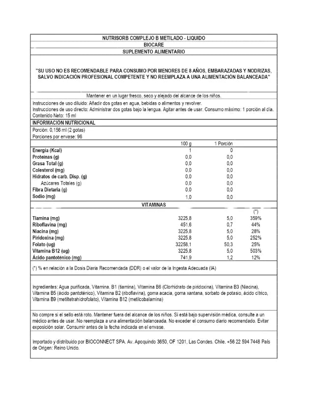 Nutrisorb Complejo B Metilado