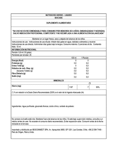 Nutrisorb Hierro