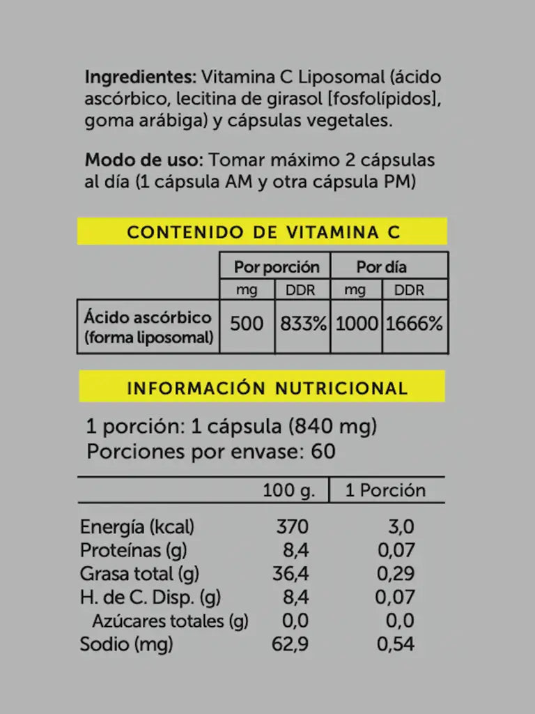 Vitamina C Plus 60 cápsulas